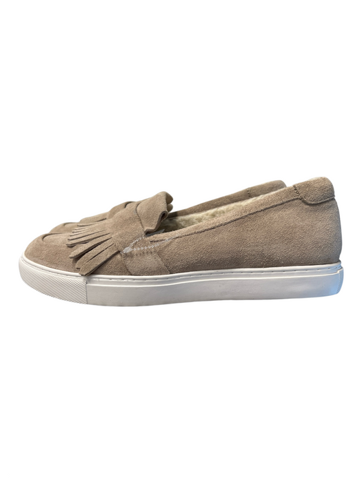 Kenneth Cole Shoe Size 9 Beige Polyester Suede Faux Fur Lining Round Toe Shoes Beige / 9
