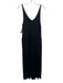 Rag & Bone Size M Black Viscose Sleeveless V Neck Gathered Waist Pocketed Dress Black / M