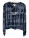 Spiritual Gangster Size Small Mixed Blues Cotton Blend Tie Dye Graphic Sweater Mixed Blues / Small