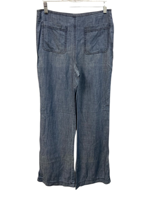 Trina Turk Size 4 Medium dark wash Tencel & Linen Chambray Patch Pocket Pants Medium dark wash / 4