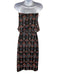 Tahari Arthur S. Levine Size 6 Black, Purple & Red Cotton Blend Skirt Set Black, Purple & Red / 6