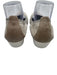 Cole Haan Shoe Size 9 Light Gray Leather Upper Perforated Elastic Opening Flats Light Gray / 9