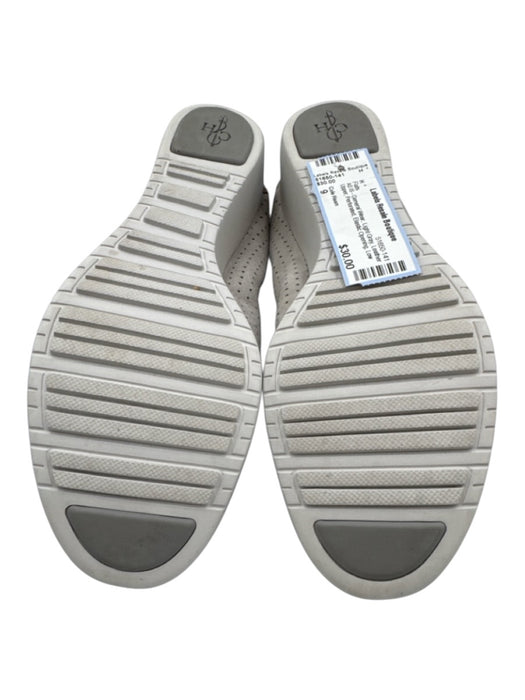 Cole Haan Shoe Size 9 Light Gray Leather Upper Perforated Elastic Opening Flats Light Gray / 9