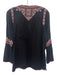 Johnny Was Workshop Size Medium Black, Red, White Cotton Long Bell Sleeve Top Black, Red, White / Medium