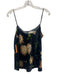 Vince Size Medium Black, Pink, Green Silk Spaghetti Strap Floral Satin Top Black, Pink, Green / Medium