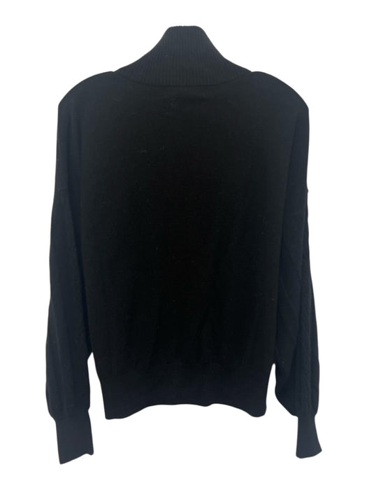 Scott & Scott Size Large Black Wool Blend Long Wide Sleeve Striped Sweater Black / Large
