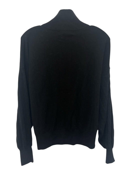 Scott & Scott Size Large Black Wool Blend Long Wide Sleeve Striped Sweater Black / Large
