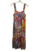 Johnny Was Size XS Pink & Multi Cupra Sleeveless Floral Lace Detail Tiered Dress Pink & Multi / XS