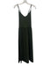 Athleta Size Medium Dark Green Nylon Blend Spaghetti Strap Mixed Fabric Dress Dark Green / Medium