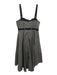 Maeve Size Small Black & White Cotton Sleeveless Variegated Stripes Shorts Dress Black & White / Small