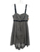 Maeve Size Small Black & White Cotton Sleeveless Variegated Stripes Shorts Dress Black & White / Small