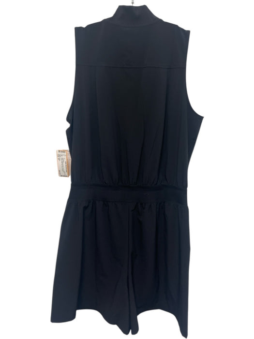 Athleta Size 6T Black Polyester Blend Sleeveless Elastic Waist Pockets Jumpsuit Black / 6T