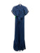 Misa Size XS Navy, Blue, Pink Polyester Short flutter sleeve Maxi Dress Navy, Blue, Pink / XS