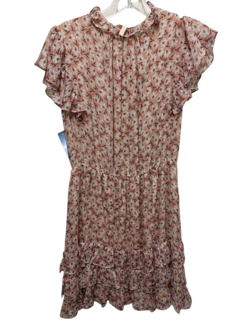 Rebecca Taylor Size 2 Pink, Blue, Purple Silk Blend Smocked Waist Band Dress Pink, Blue, Purple / 2