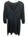 Madewell Size 2 Black Linen V Neck Above knee Fit & Flare Dress Black / 2
