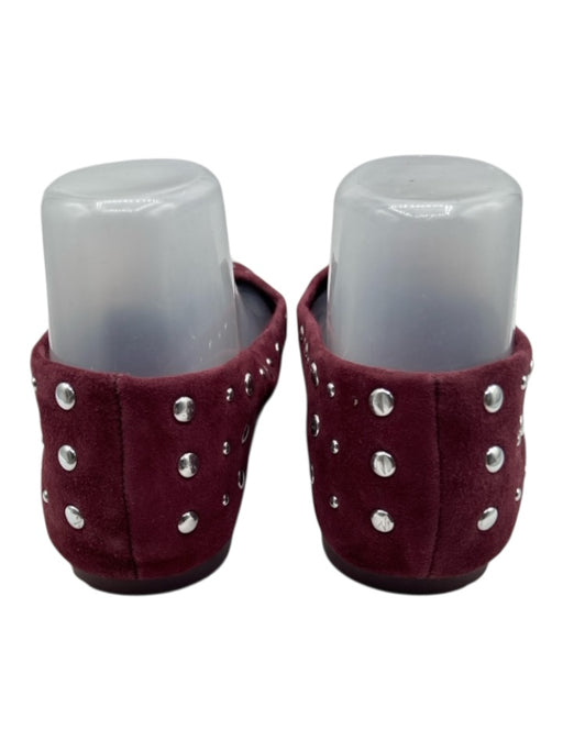 Splendid Shoe Size 7.5 Maroon Purple Leather Upper Suede Studded Flats Maroon Purple / 7.5