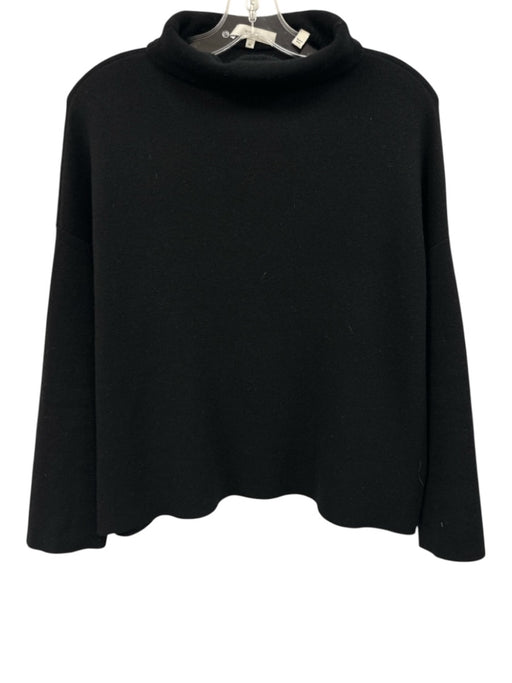 Vince Size XS Black Wool Blend Long Sleeve Mock Neck Knit Sweater Black / XS