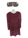Maeve Size XS Red & Maroon Viscose V Neck Long Sleeve Key hole Flowy Dress Red & Maroon / XS