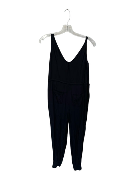 Boden Size 2P Black Viscose Drawstring Waist V Neck Sleeveless Jumpsuit Black / 2P