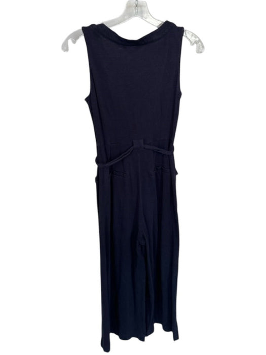 Boden Size 2P Navy Cotton Button Up Drawstring Waist Sleeveless Jumpsuit Navy / 2P