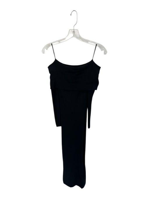 Bardot Size XS Black Viscose & Nylon Long Sleeve Turtleneck Maxi Dress Black / XS