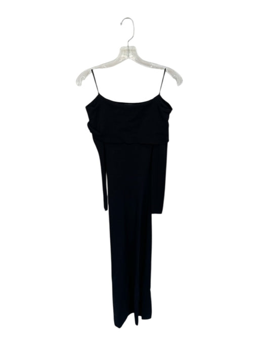 Bardot Size XS Black Viscose & Nylon Long Sleeve Turtleneck Maxi Dress Black / XS