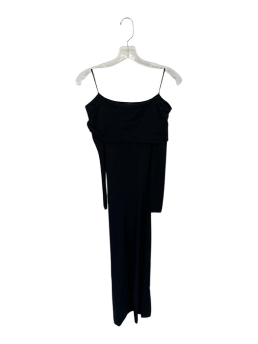 Bardot Size XS Black Viscose & Nylon Long Sleeve Turtleneck Maxi Dress Black / XS