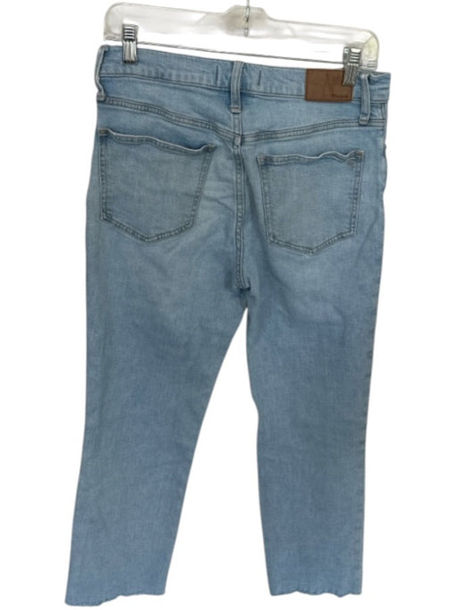 Madewell Size 27P Light Wash Denim Straight Cut Raw Hem Zip Fly Jeans Light Wash / 27P