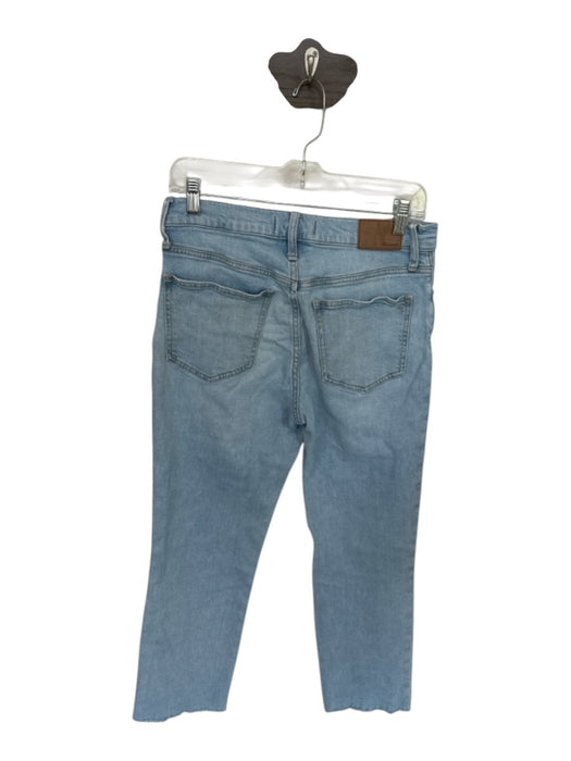 Madewell Size 27P Light Wash Denim Straight Cut Raw Hem Zip Fly Jeans Light Wash / 27P