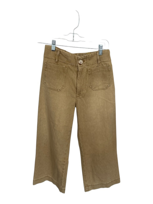 Maeve Size 27P Tan Cotton Denim Front Pockets Wide Leg Colette Pants Tan / 27P