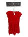 Boden Size 2 Fire Engine Red Linen Scallop Detail Pockets Cap Sleeve Dress Fire Engine Red / 2