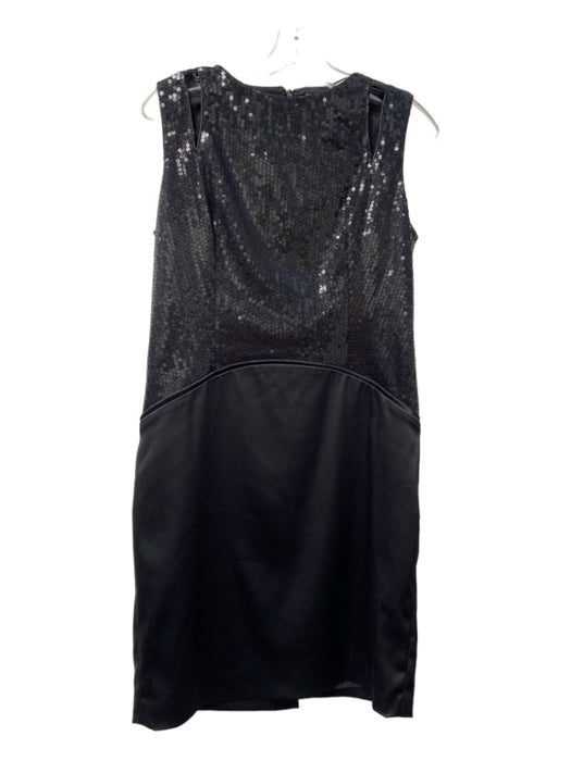 Vince Camuto Size 12 Black Missing Fabric Tag Sequin Design Back Zip Midi Dress Black / 12