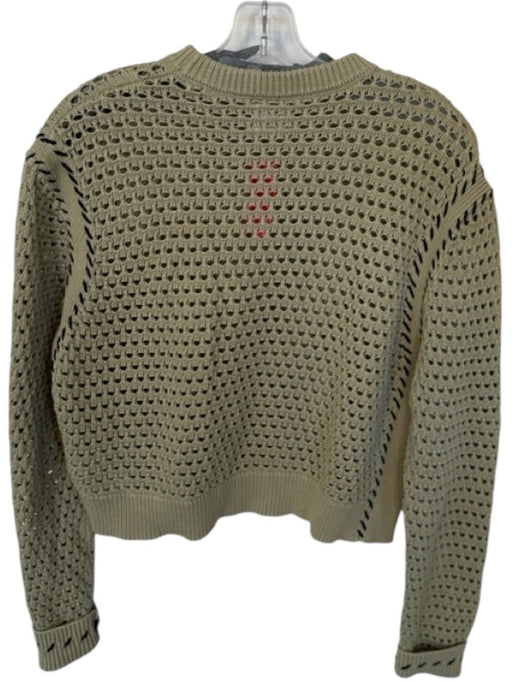 Varley Size S Sage green Cotton Long Sleeve Loose Knit Athletic Sweater Sage green / S