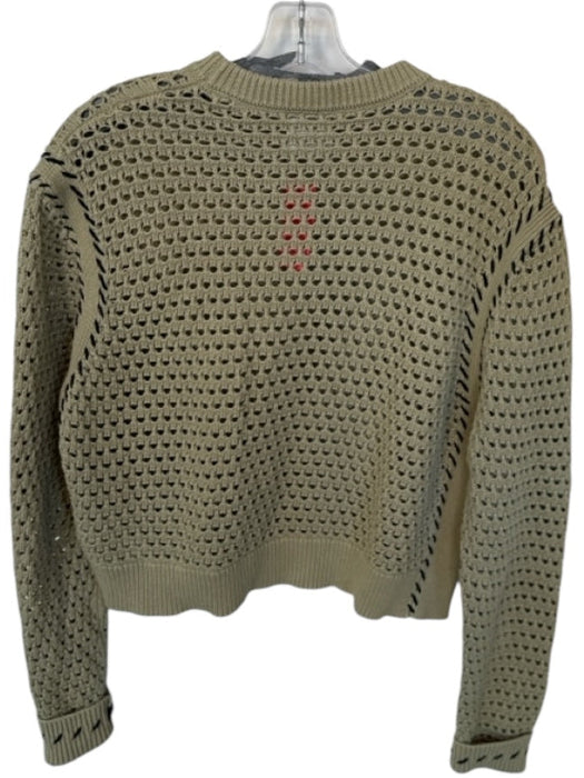 Varley Size S Sage green Cotton Long Sleeve Loose Knit Athletic Sweater Sage green / S