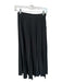 Sandro Size 36 Black Viscose Blend Acordian Pleated Midi Skirt Black / 36