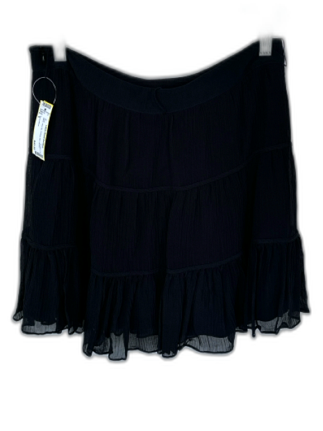 Marie Oliver Size 6 Black Side Zip Crinkle Mini Skirt Black / 6