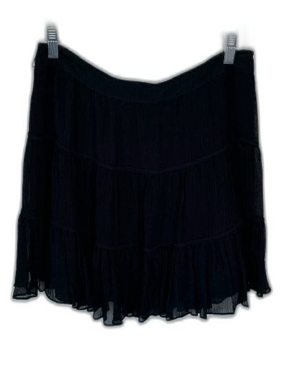 Marie Oliver Size 6 Black Side Zip Crinkle Mini Skirt Black / 6