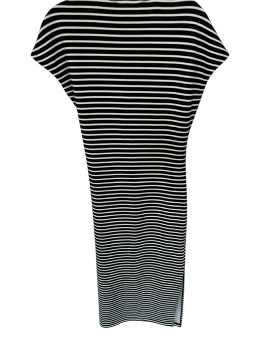 Spanx Size S Black & White Stripe Sleeveless Tie Detail Maxi Dress Black & White / S