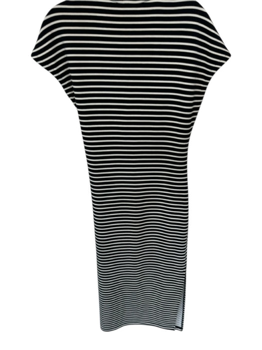 Spanx Size S Black & White Stripe Sleeveless Tie Detail Maxi Dress Black & White / S