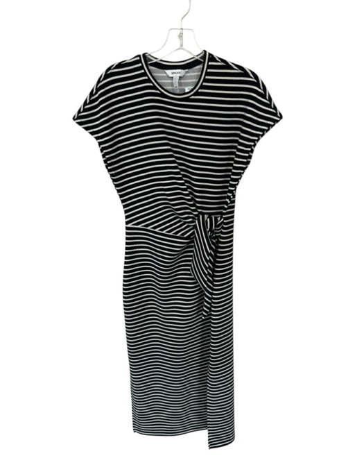 Spanx Size S Black & White Stripe Sleeveless Tie Detail Maxi Dress Black & White / S