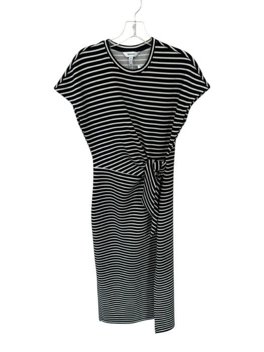 Spanx Size S Black & White Stripe Sleeveless Tie Detail Maxi Dress Black & White / S