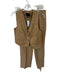Banana Republic Size 6 Camel Linen Vest V Neck Faux Pocket Wide Leg Pant Set Camel / 6