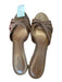 Schutz Shoe Size 10 Brown Wicker Leather Block Heel Open Toe Sandals Brown / 10
