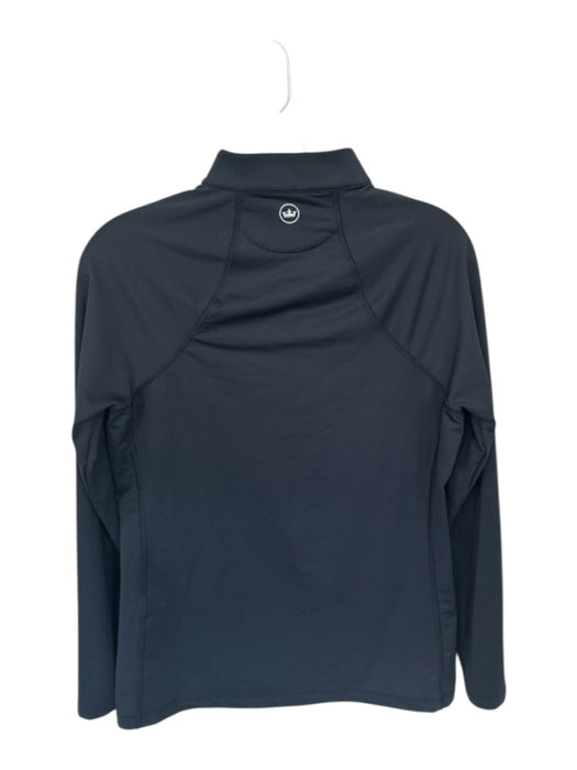 Peter Millar Black & Red Polyester Long Sleeve UGA Golf Pullover Black & Red / M