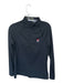 Peter Millar Black & Red Polyester Long Sleeve UGA Golf Pullover Black & Red / M