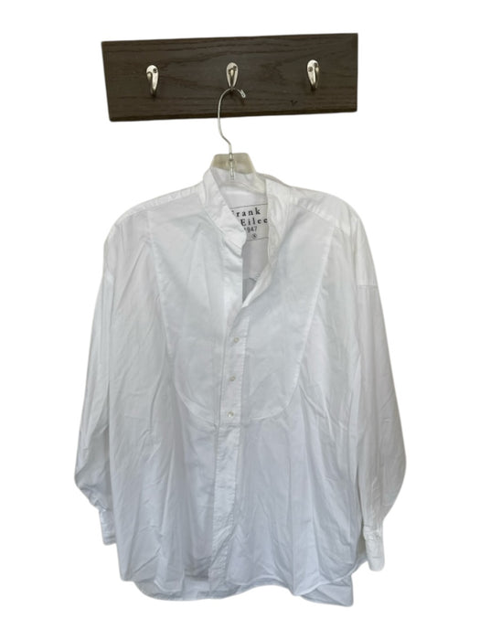 Frank & Eileen Size S White Cotton Long Sleeve Button Down Top White / S