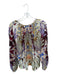 Marie Oliver Size S Maroon & Multi Viscose Long Balloon Sleeve Botanical Top Maroon & Multi / S
