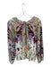 Marie Oliver Size S Maroon & Multi Viscose Long Balloon Sleeve Botanical Top Maroon & Multi / S