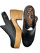 Korks Shoe Size 10 Black & Brown Vegan Leather Platform Faux wood Clogs Black & Brown / 10