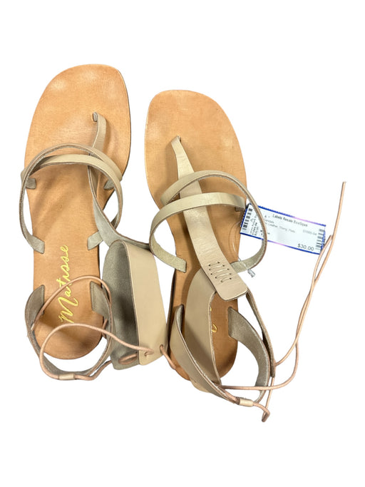 Matisse Shoe Size 10 Tan Leather Thong Flats Sandals Tan / 10